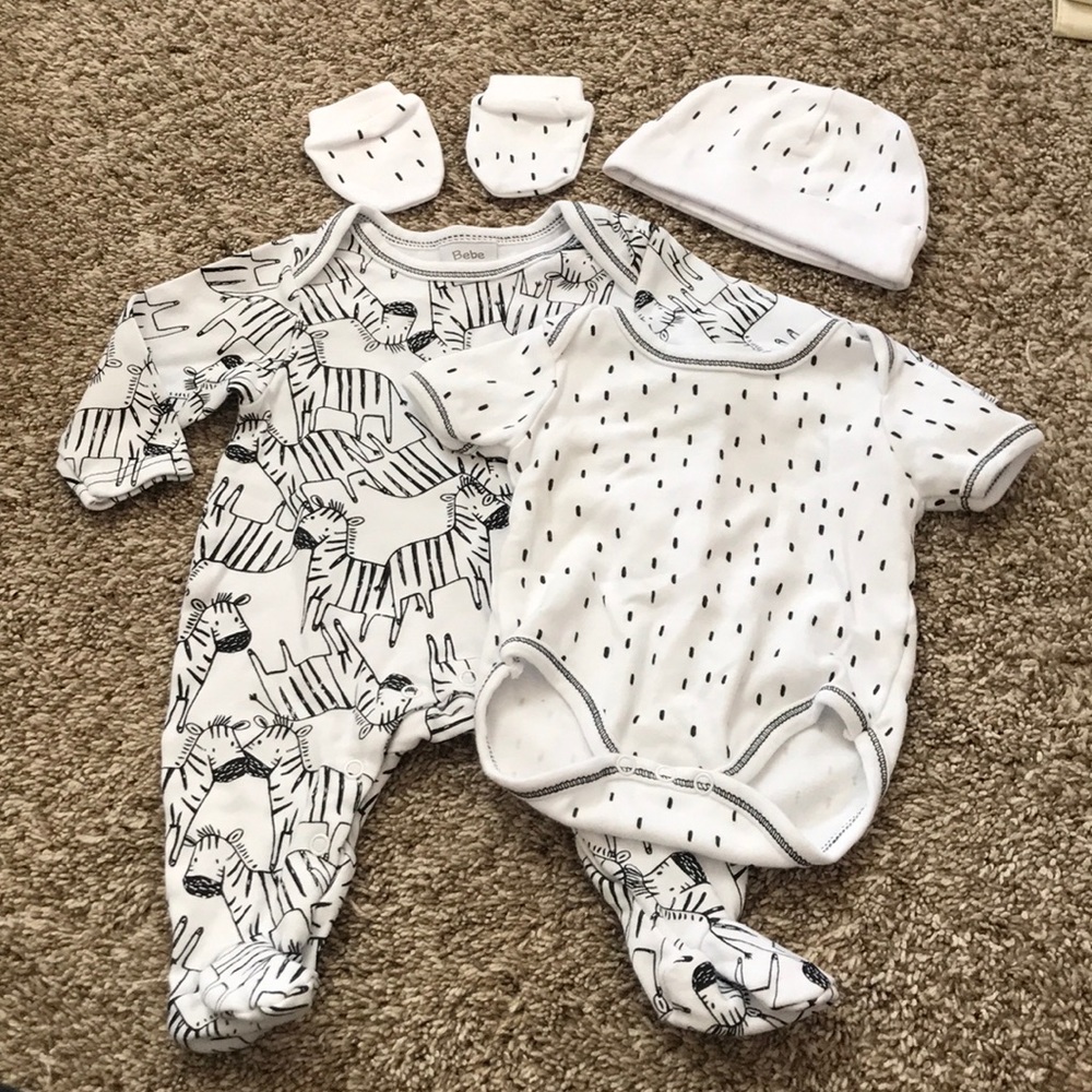 NWOT Bebe Bonito sleeper and onesie lot